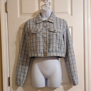 Sugar Thrillz We're Going Shopping Cropped Tweed Jacket